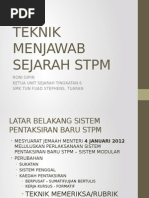 Teknik Menjawab Sejarah STPM