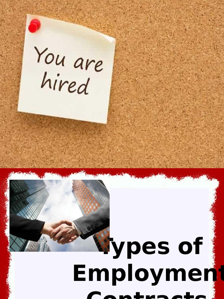 types of employment contracts ppt Employee Relations Employment