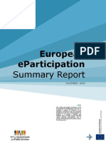 European Eparticipation Summary Nov 2009