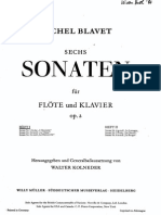 M.blavet Sei Sonate Per Flauto e Klavier (1-2-3-)