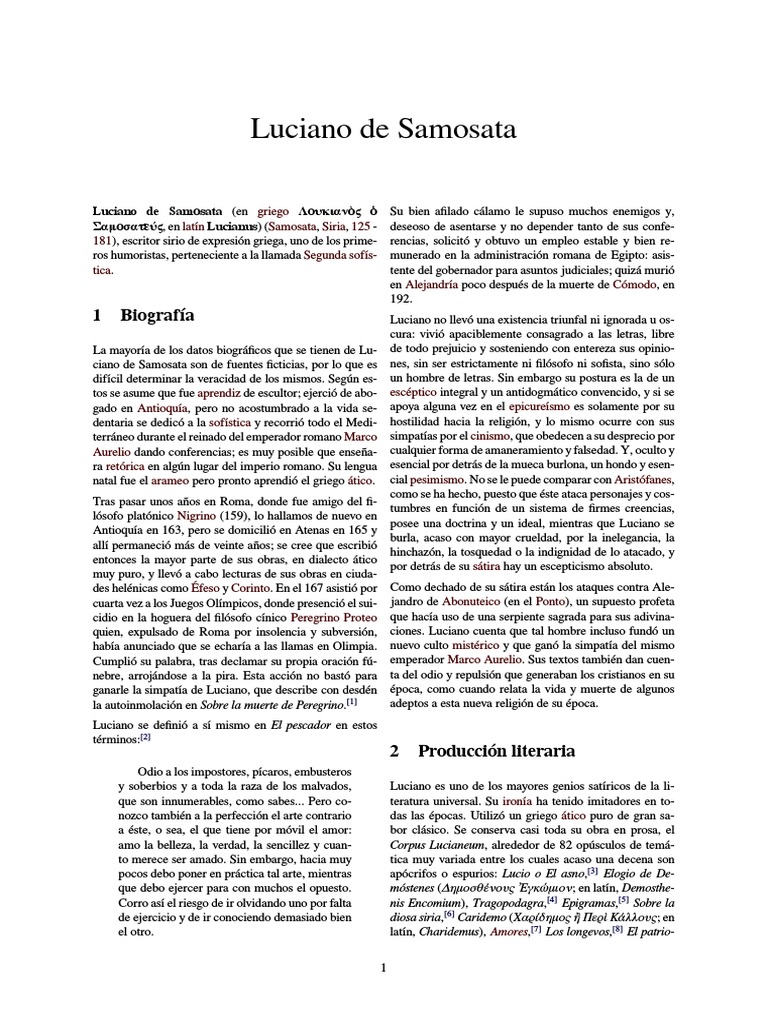 Luciano de Samosata.pdf n Ficción y literatura Prueba gratuita de 30 días Scribd