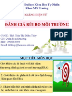 bài giảng đánh giá rủi ro môi trường