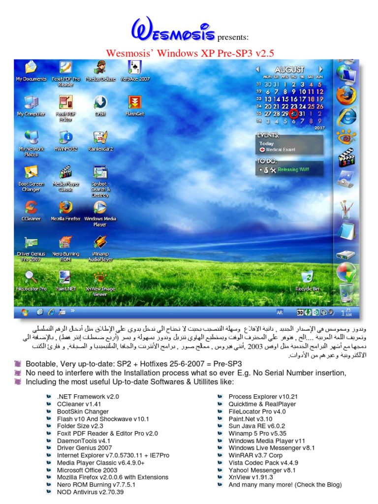 Wesmosis Windows XP Pre-SP3 v2.5 | PDF | Games & Activities ...