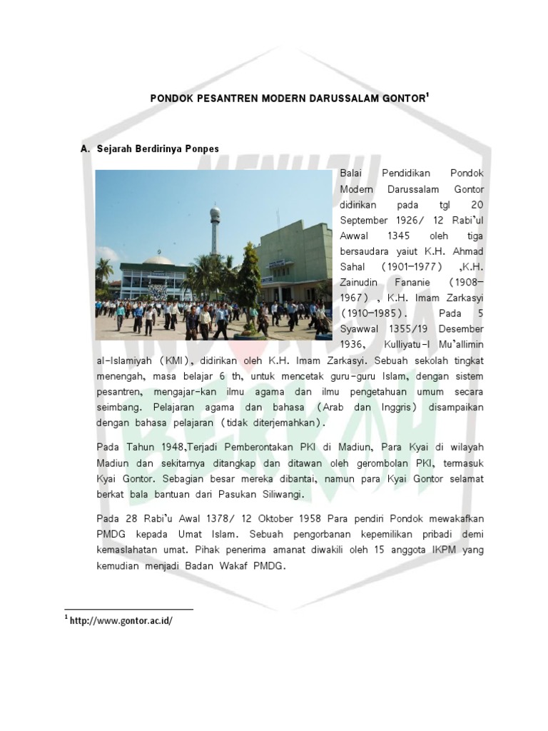 Pondok Pesantren Gontor Darussalam