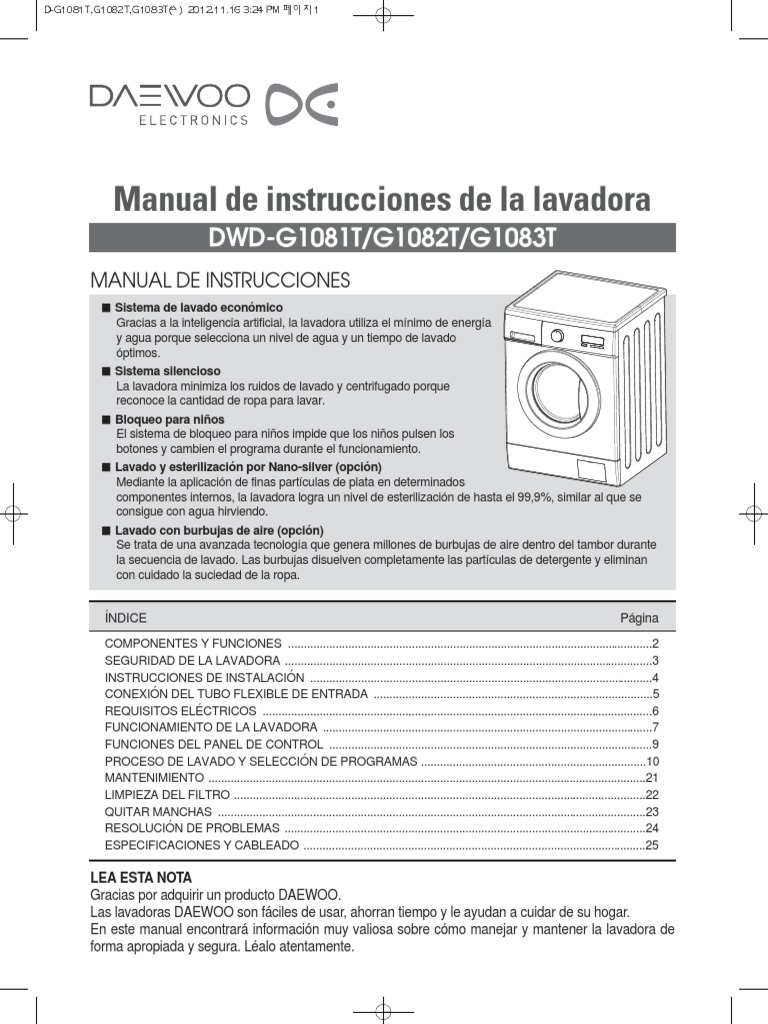 Manual Lavadora | PDF | Lavadora | Detergente