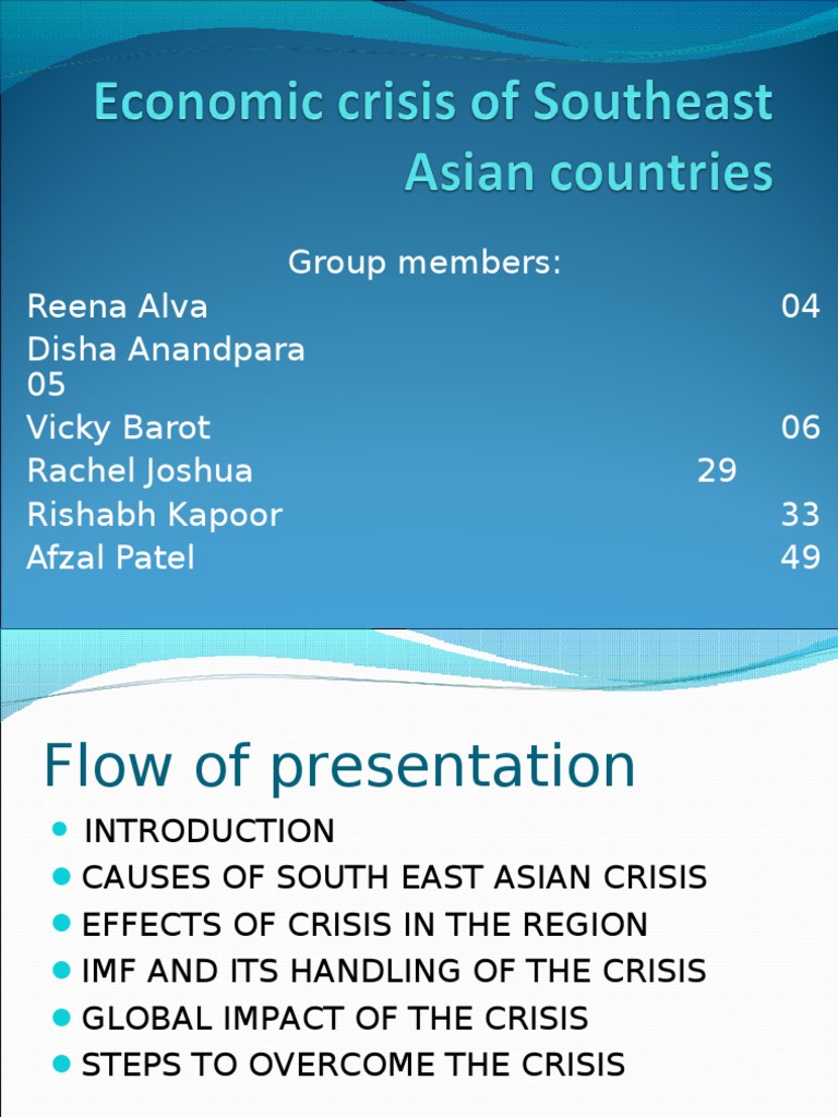 The Southeast-Asian Financial Crisis | 1997 Asian ...