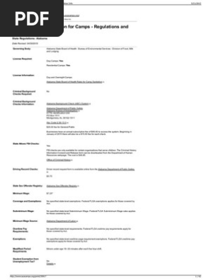 Summercamp State Comp Pdf Fair Labor Standards Act Overtime