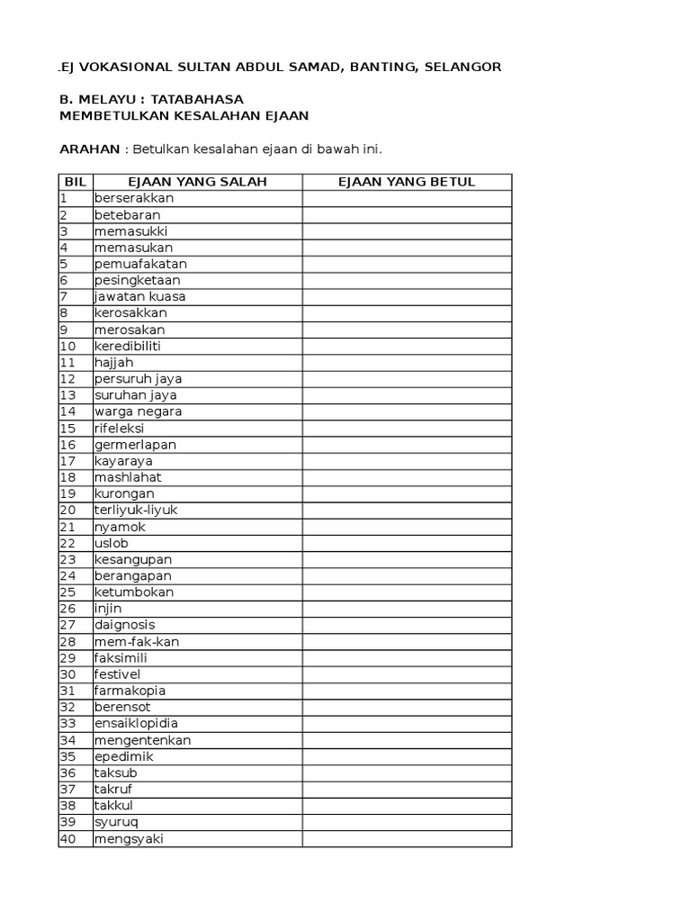 Ejaan Spm Pdf