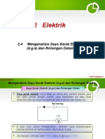 2.4 Menganalisis Daya Gerak Elektrik (D.g.e) Dan Rintangan Dalam