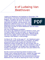 The Life of Ludwing Van Beethoven