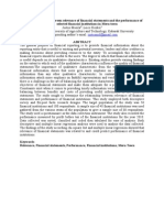 Relationship Between Relevance of Financial Statements and The Performance of Selected Financial Institutions in Meru Town