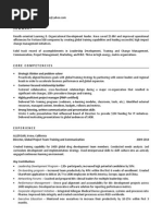 Training Talent Change Management in USA Resume Lorita DeVries