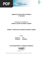 Unidad 1. Introduccion Al Analisis Orientado A Objetos
