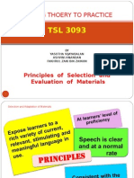 Principles in Selecting Materials