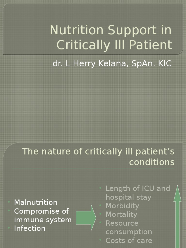 Nutrition Support in Critically Ill Patient | PDF | Intensive Care ...