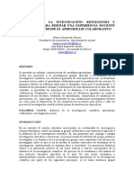 Didactica de La Investigación: Reflexiones Y Propuestas para Diseñar Una Experiencia Docente Universitaria Desde El Aprendizaje Colaborativo