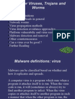 Computer Viruses, Trojans and Worms