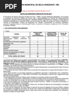 edital Câmara Municipal de Belo Horizonte