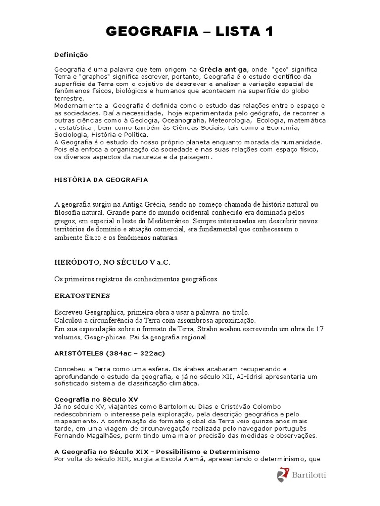 Geografia | PDF | Ptolomeu | Geografia