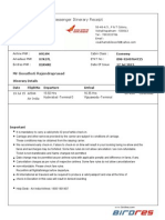 Passenger Itinerary Receipt: MR Govathoti Rajendraprasad