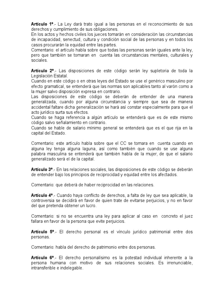 Analisis Del Codigo Civil Del Estado de Jalisco Ley
