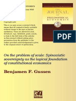 n the Problem of Scale- Spinozistic Sovereignty as the Logical Foundation of Constitutional Economics