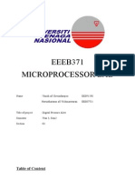 EEEB371 Microprocessor Lab: Table of Content