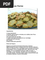 Brócoli Ao Forno Com Batata