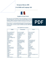 French Language - Survival Skills 