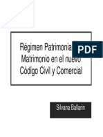 Regimen Patrimonial Matrimonial