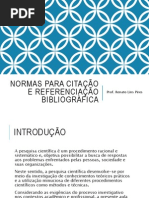 Normas Para Citação e Referenciação Bibliográfica