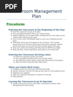 Classroom Management Plan New