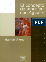 Hannah Arendt, El Amor en San Agustín