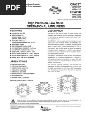 OPA227P OPA227 High Precision,Low Noise Operational Amplifiers DIP8