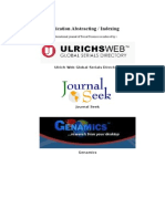Publication Abstracting / Indexing: Ulrich Web Global Serials Directory