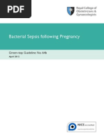 Bacterial Sepsis Following Pregnancy