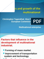 Christopher Tugendhat, Vice President of European Commision1981-1985 Told About Multinational Enterprise