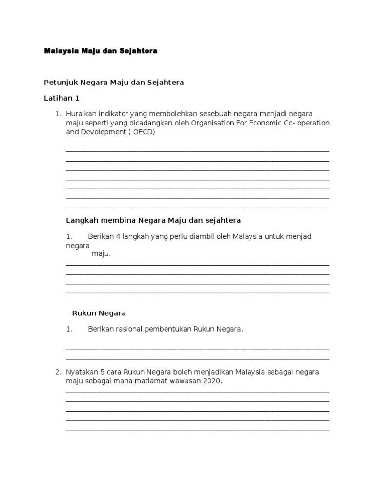 Malaysia Maju Dan Sejahtera Penggal 2 Pdf