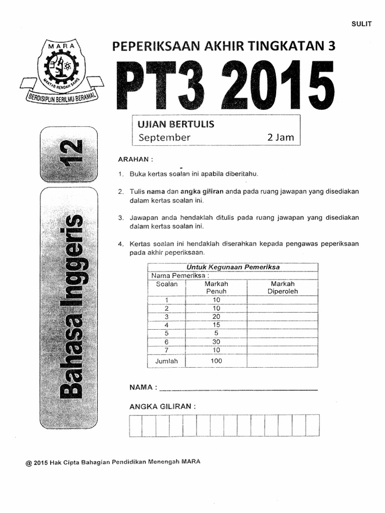 Soalan Hots Matematik Pt3 - Pijat Melati