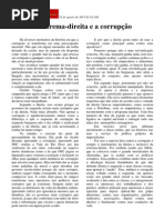 A Extrema Direita e a Corrupção