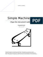 Simple Machine Toy: (Type The Document Subtitle)