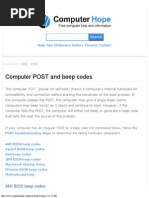 Computer POST and Beep Codes PDF