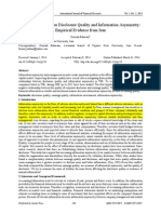 Bahmani (2014) the Relation Between Disclosure Quality and Information Asymmetry