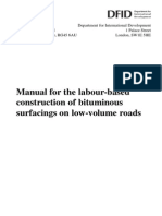 Manual for Labour-based Construction of Bituminous Surfacings on Low-Volume Roads