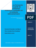El Sujeto y Su Formación Integral A Partir de Acontecimientos Históricos y Actuales en El Contexto Latinoamericano