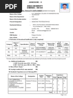 Anna University CHENNAI - 600 025: (Details To Be Typed)