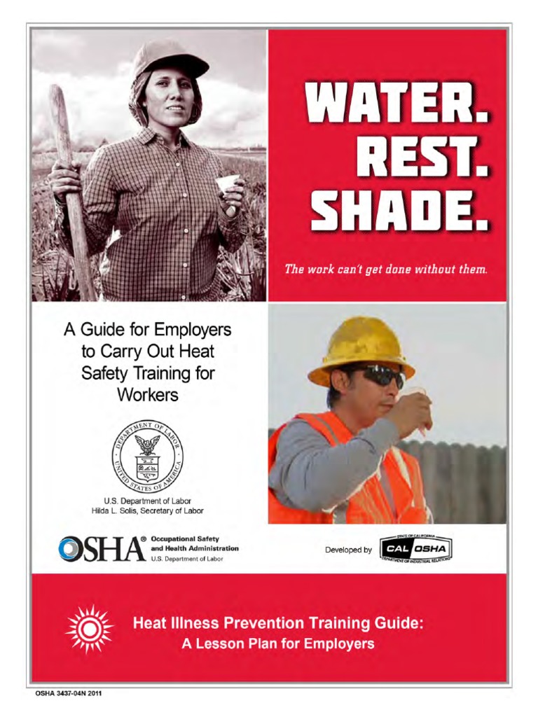 Osha Heattraining Guide 0411 | PDF | Nausea | Occupational Safety And ...