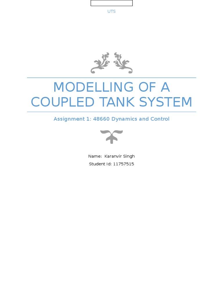 Coupled Tank System Dynamics Model | PDF | Science & Mathematics ...