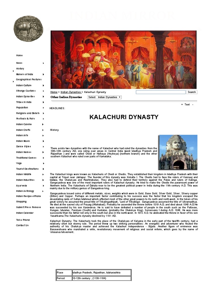 Kalachuri Dynasty | PDF | South Asia | Jainism