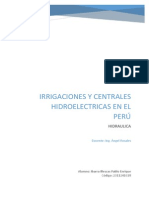 Proyectos de Irrigaciones y Centrales Hidroelectricas en El Peru